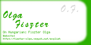 olga fiszter business card